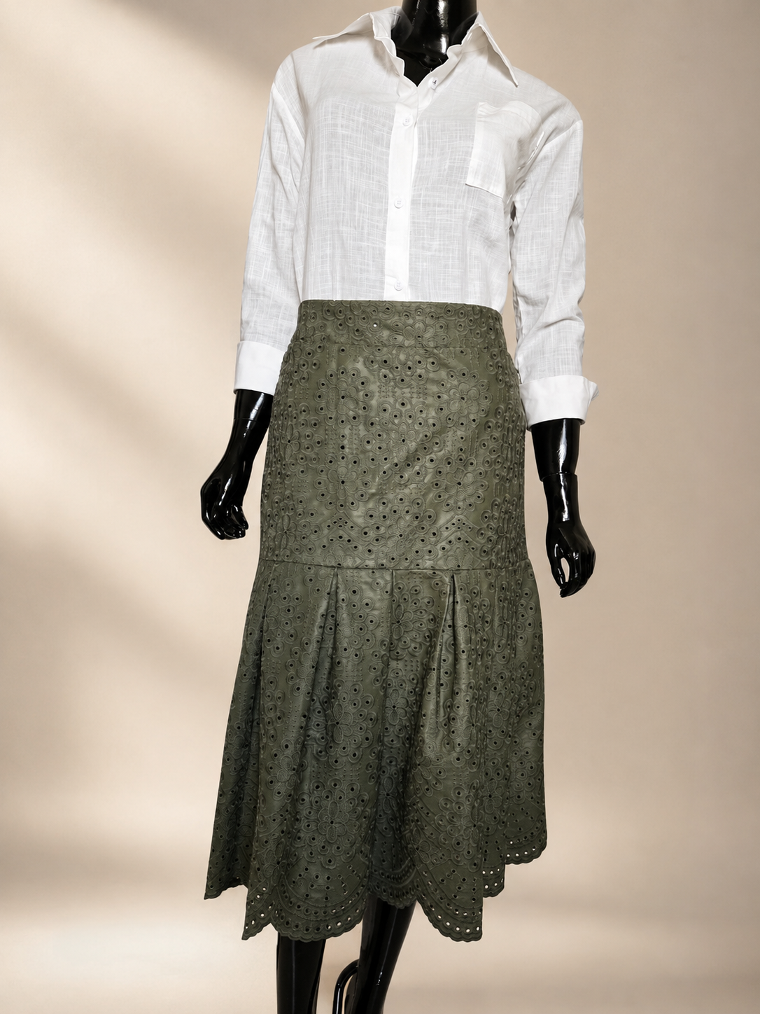 Saia verde feminina